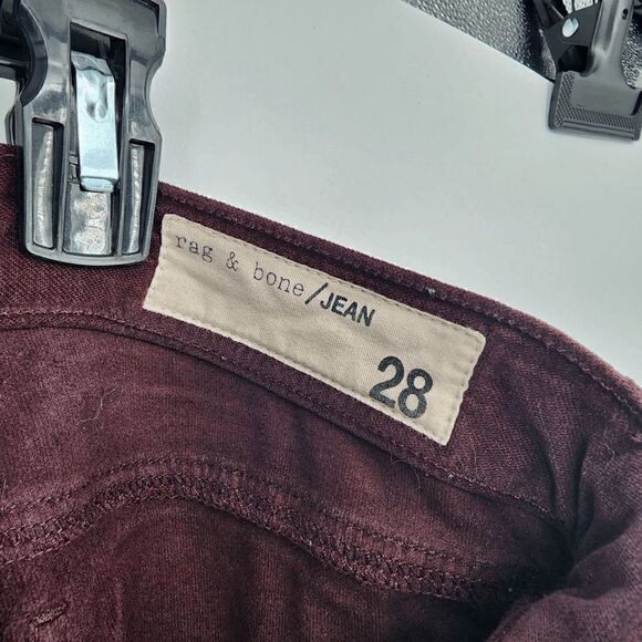 Rag & Bone Women's Wine Velvet Skinny Pants Size 28‎ - Picture 4 of 5